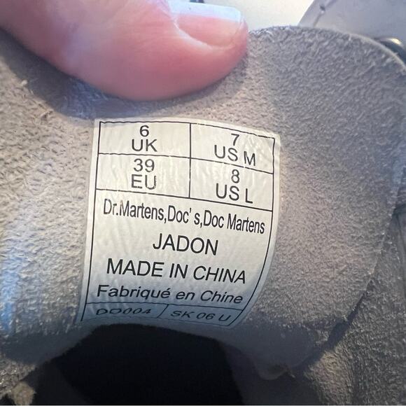 Dr Martens Jadon White Platform Boots W8 / M7 - Picture 7 of 11